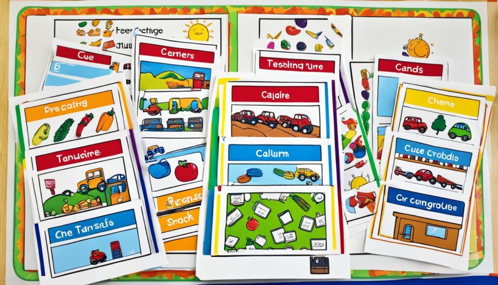 visual cue cards for transitions